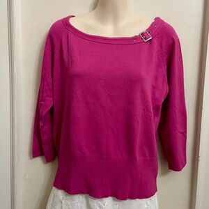 John Paul Richard Pink 3/4 Sleeves Blouse  (L)